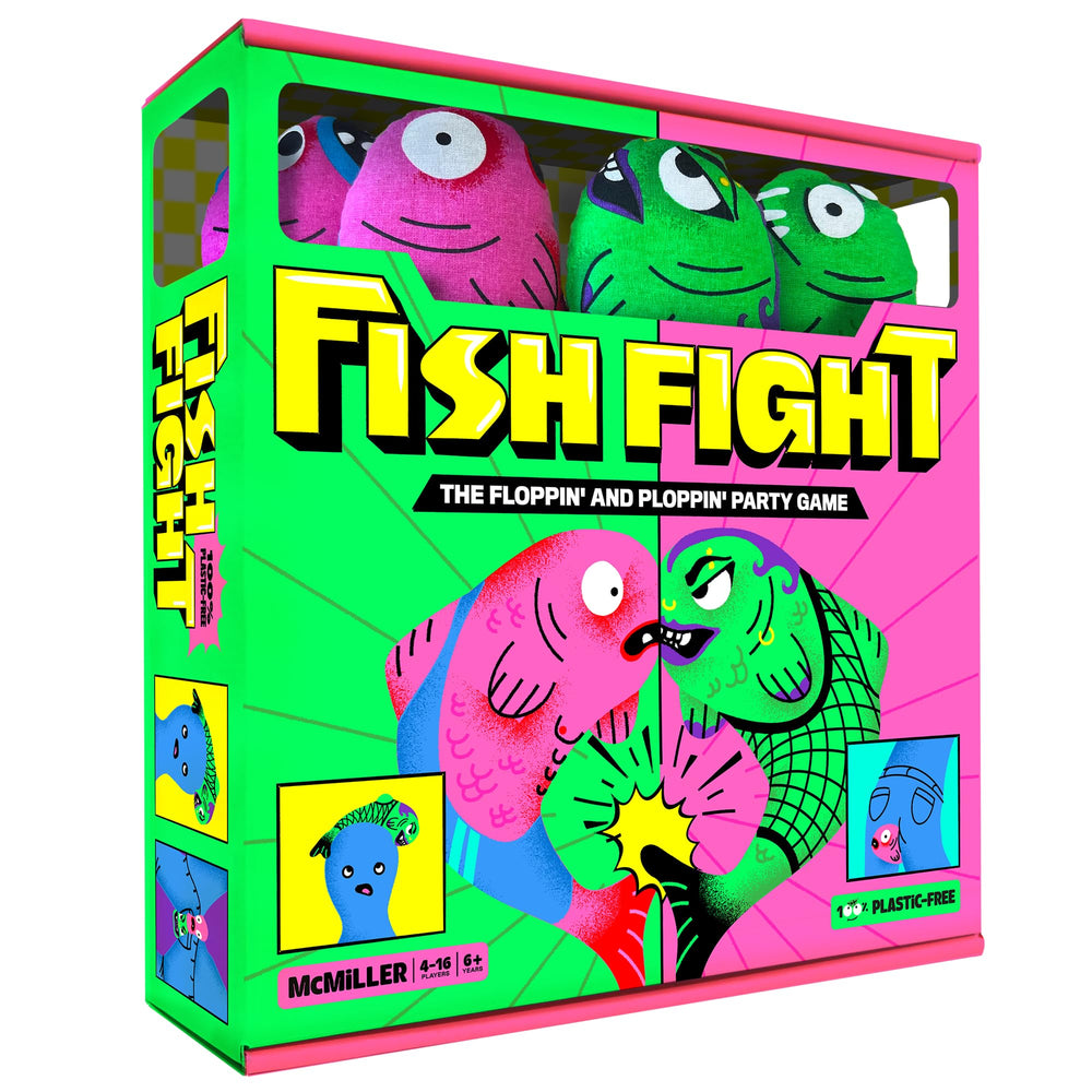 MCMILLER ENTERTAINMENT Fish Fight teams compete in a fast, social challenge ideal for family nights.