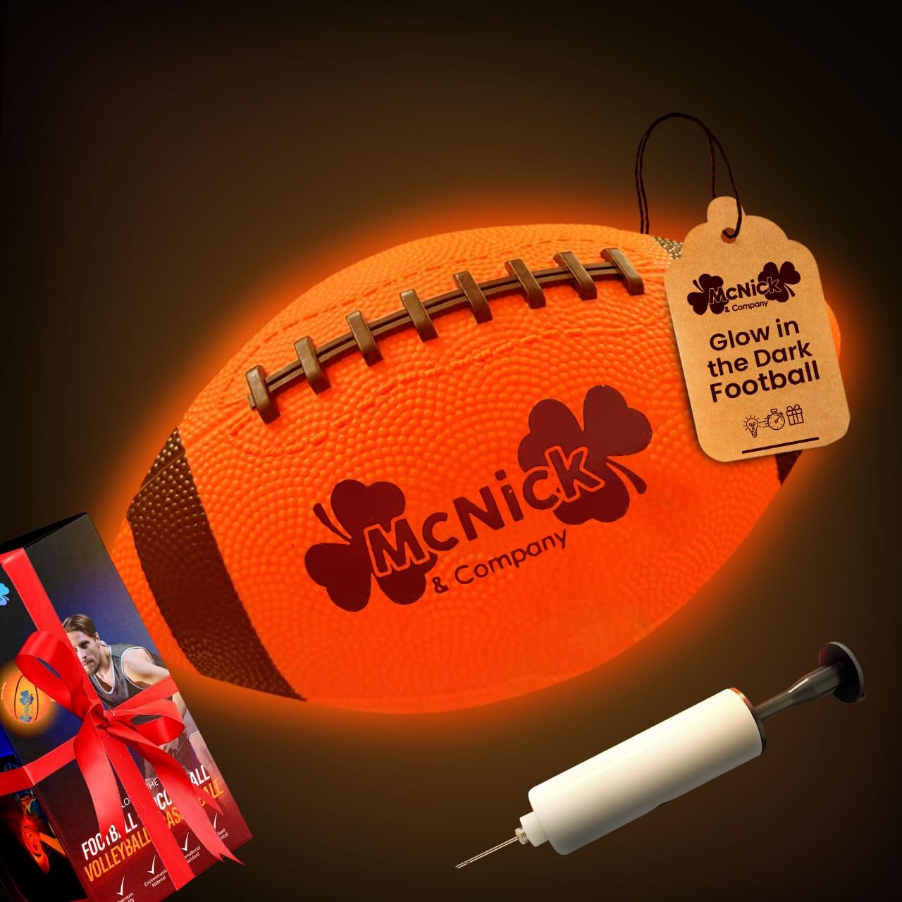 MCNICK & COMPANY Glow Football close-up reveals water-resistant shell