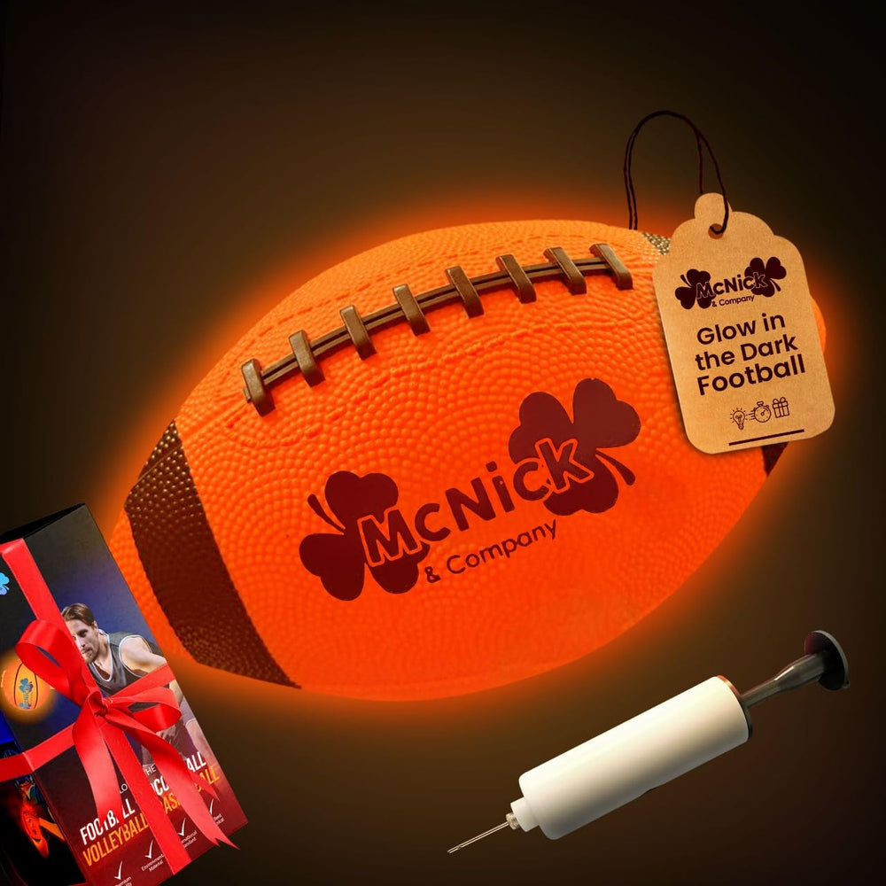 MCNICK & COMPANY Glow Football close-up reveals water-resistant shell