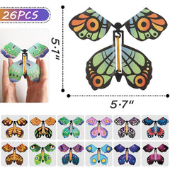 MCPINKY painted-cardstock wings closeup highlighting durable, eye-catching butterfly details.