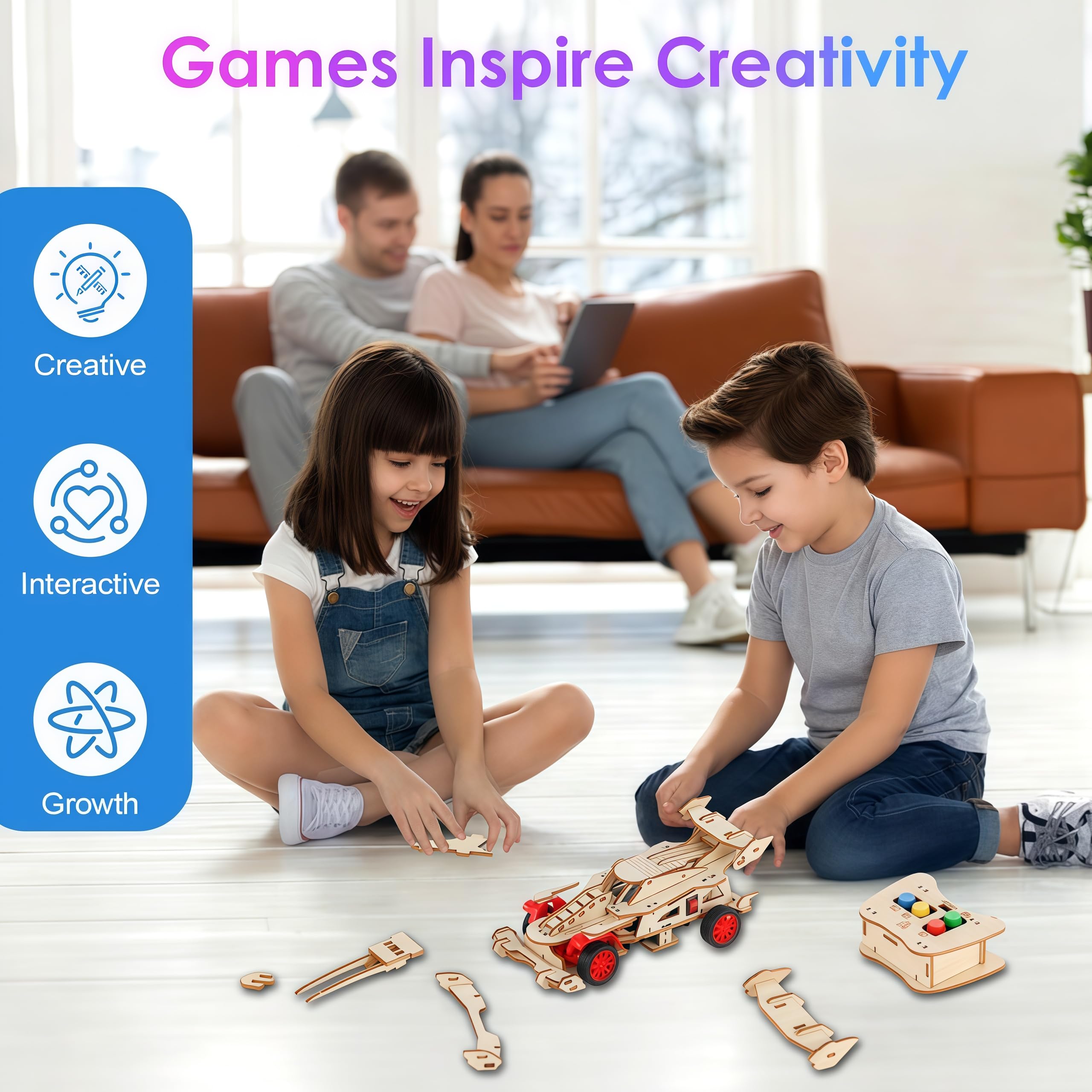 MCRADY STEM RC Car Kit building and crafting moment encourages creativity and problem-solving.