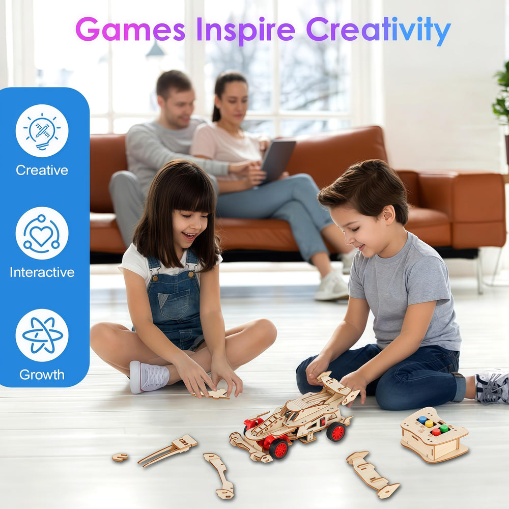 MCRADY STEM RC Car Kit building and crafting moment encourages creativity and problem-solving.