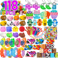 Mctuoba 118-pack party favors variety for kid's gifts and classroom prizes.