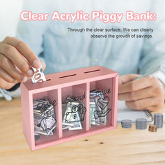 Mczxon easy open top and side panels for counting and transferring funds