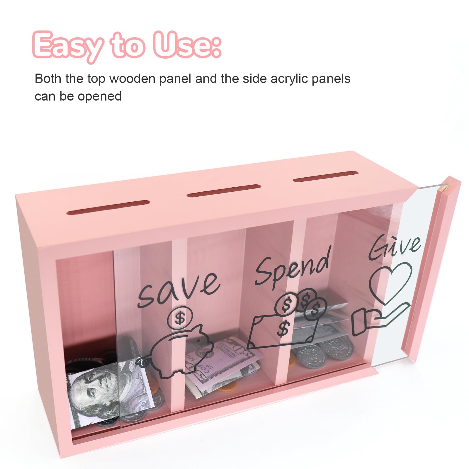 Mczxon educational gift piggy bank for kids learning money skills