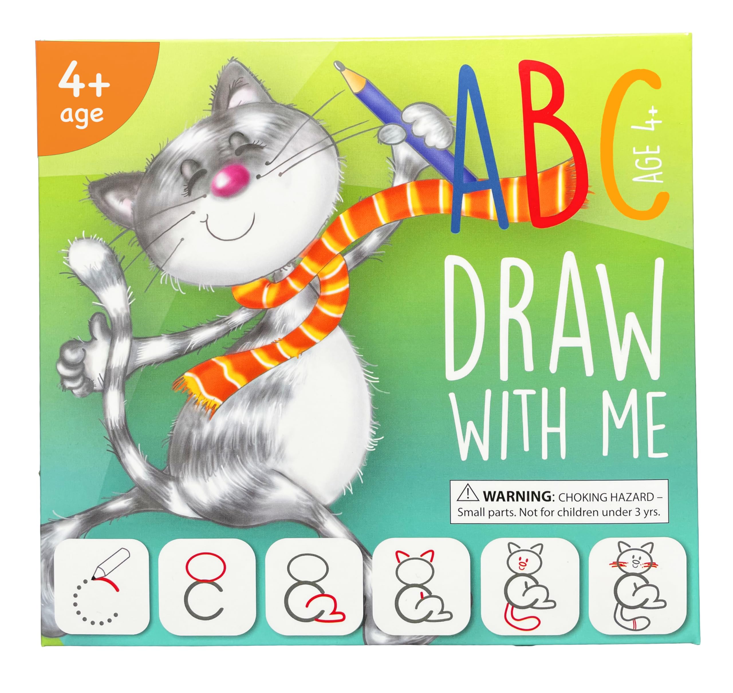 MD CREATIVE drawing with alphabet flashcards for early literacy and tracing
