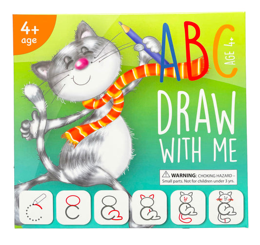 MD CREATIVE drawing with alphabet flashcards for early literacy and tracing