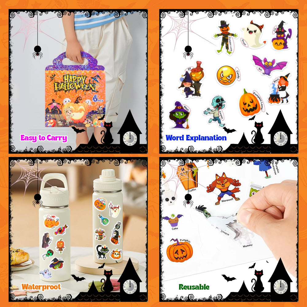 MDCGFOD English word stickers support early literacy during pretend play.