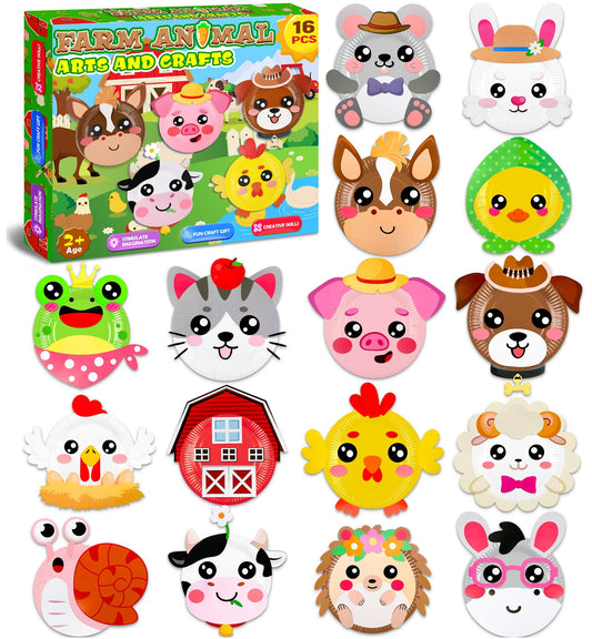 MDCGFOD farm animals paper plates craft sparks creativity with bright colors.