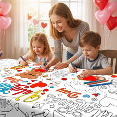 MDCGFOD giant coloring banner for classroom or home Valentine activities