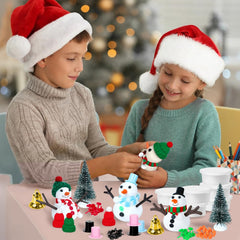 MDCGFOD Snowman decor setup showing a festive winter display.