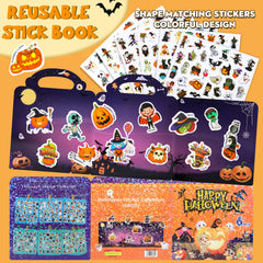 MDCGFOD Halloween sticker book pages-storage page keeps stickers organized for reuse.