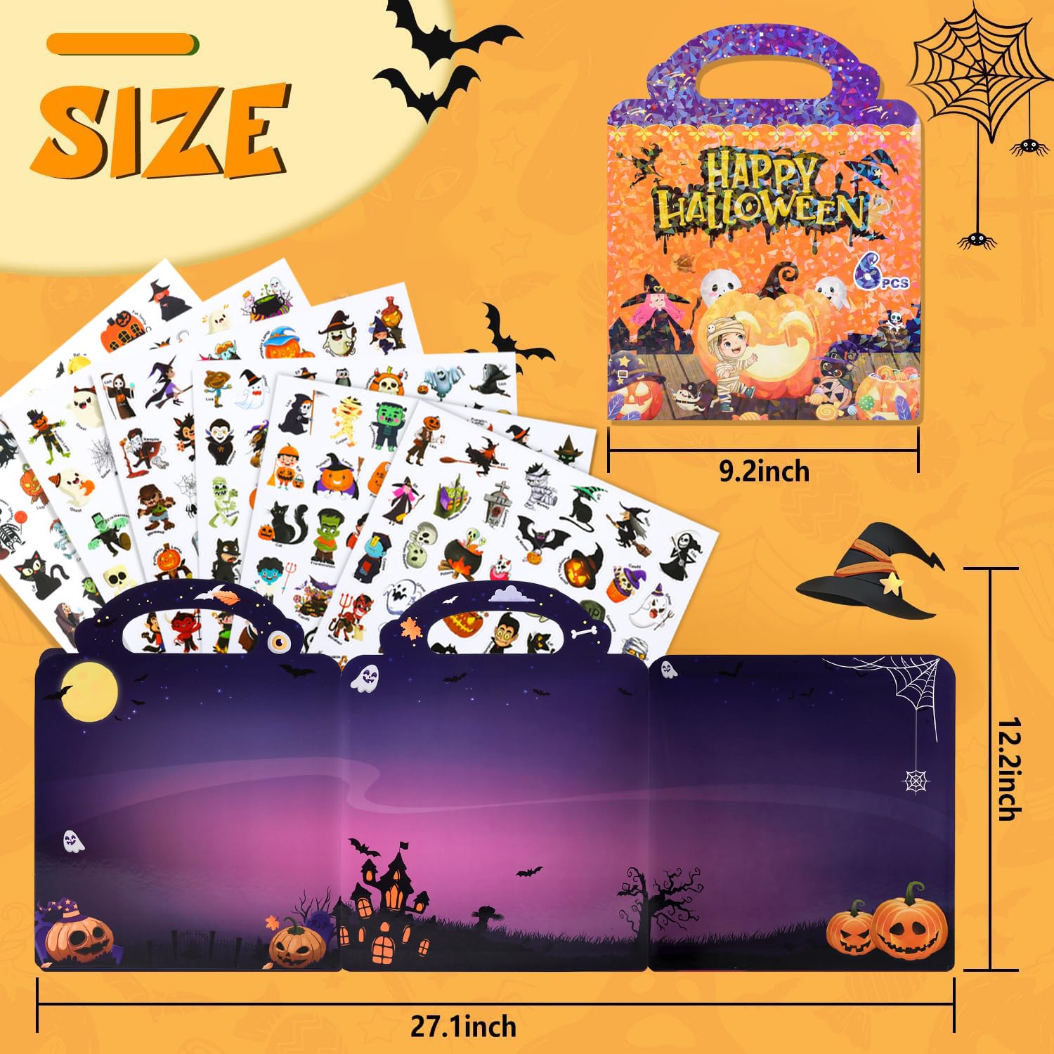 MDCGFOD travel-friendly sticker book is perfect for car rides.