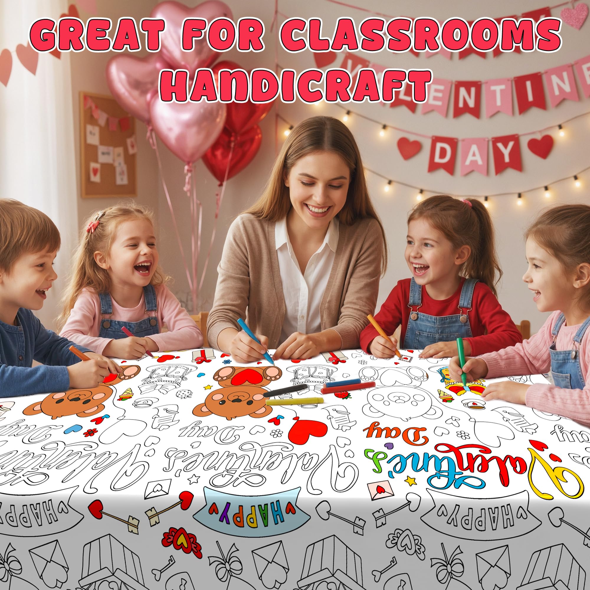 MDCGFOD valentines crafts for kids poster inspires school party creativity