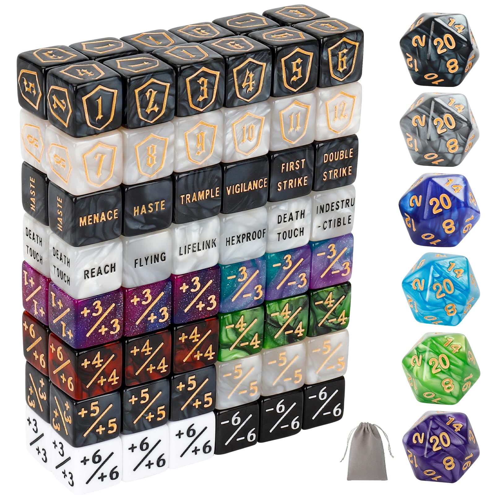 MDDSHGG shield dice counters for easy life and shield tracking in MTG.