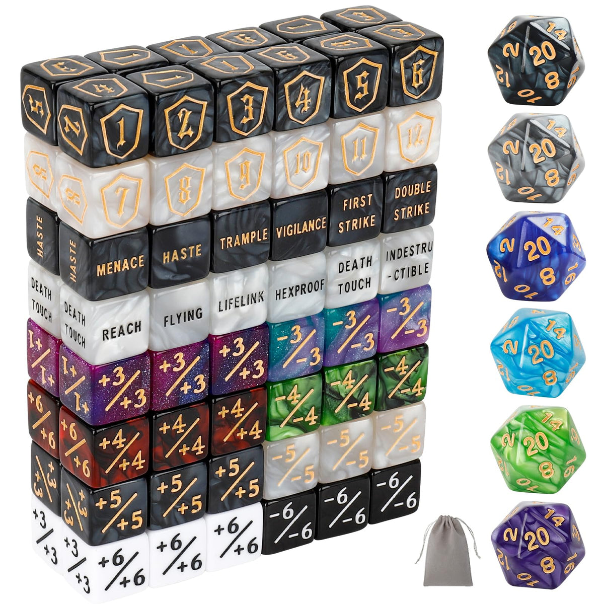 MDDSHGG shield dice counters for easy life and shield tracking in MTG.