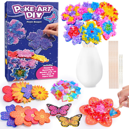 MDINGTD flower bouquet kit with eight blooms for imaginative crafting