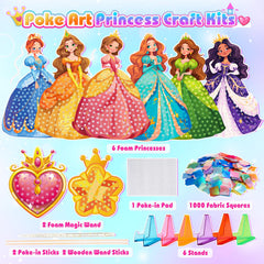MDINGTD Poke Art Princess kit finished gowns ready for room decor.