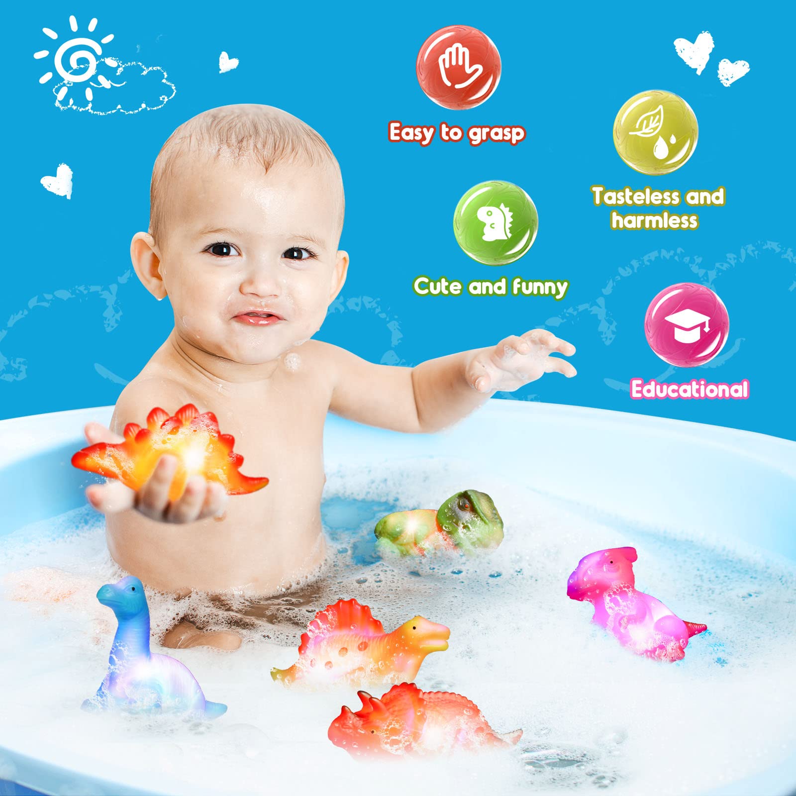 MDINGTD sensory bath toy in water—improves hand-eye coordination during splash play.