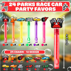 MDNHIO Race Car Bubble Wand yellow, vibrant focal point for pinatas and goody bags.