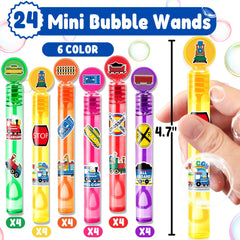 MDNHIO train bubble wand with colorful trains for gift bags
