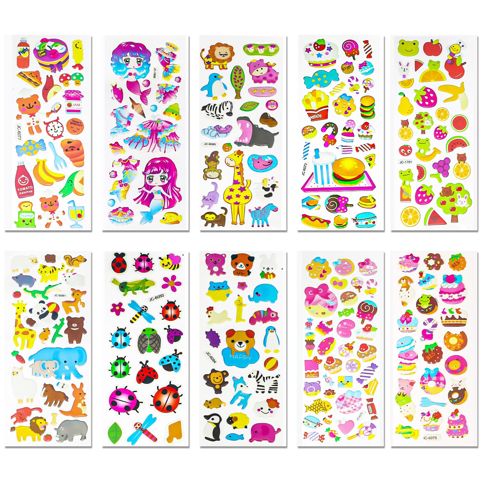 Meafeng 3D stickers candies add colorful accents to crafts