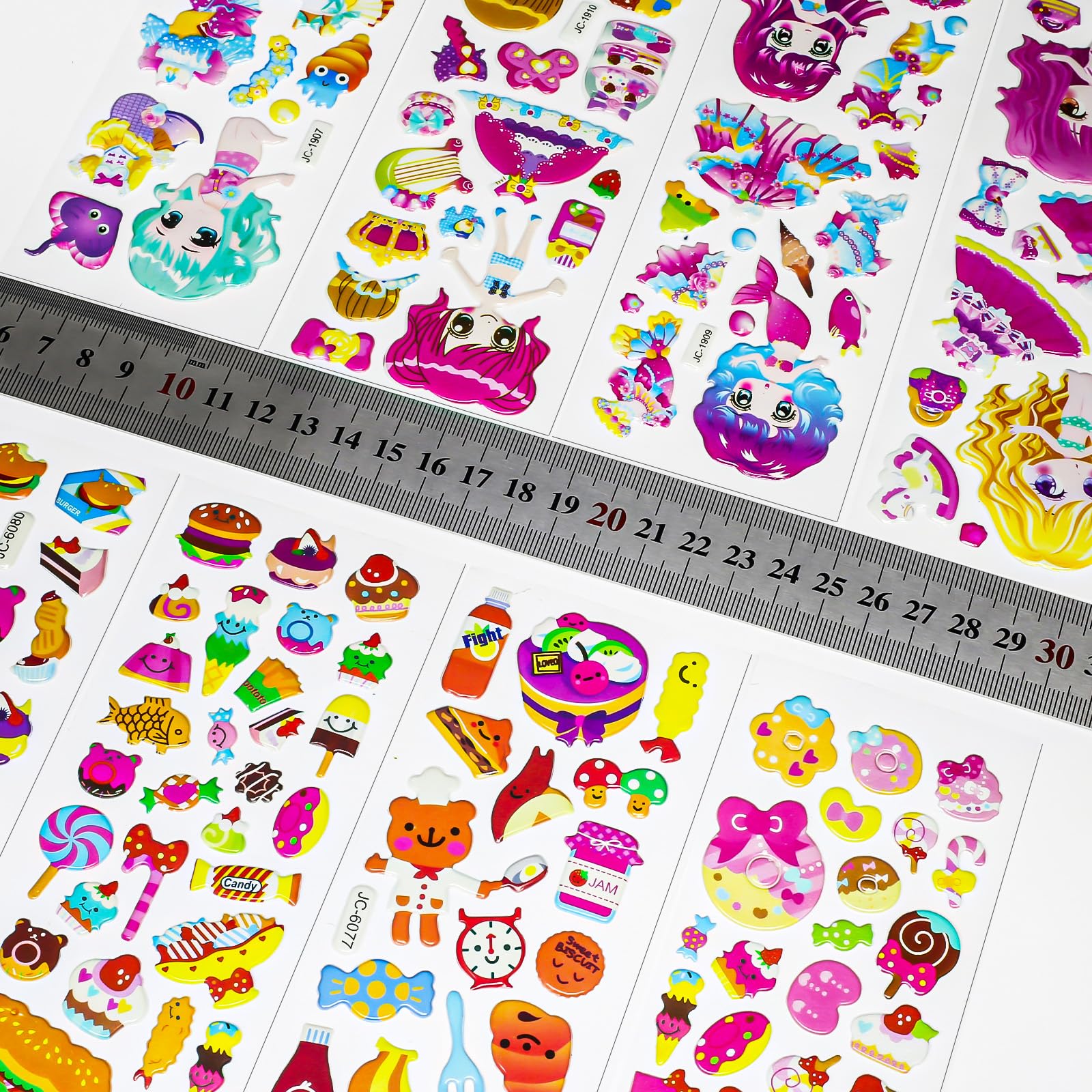 Meafeng 3D stickers fruits brighten learning and labeling activities