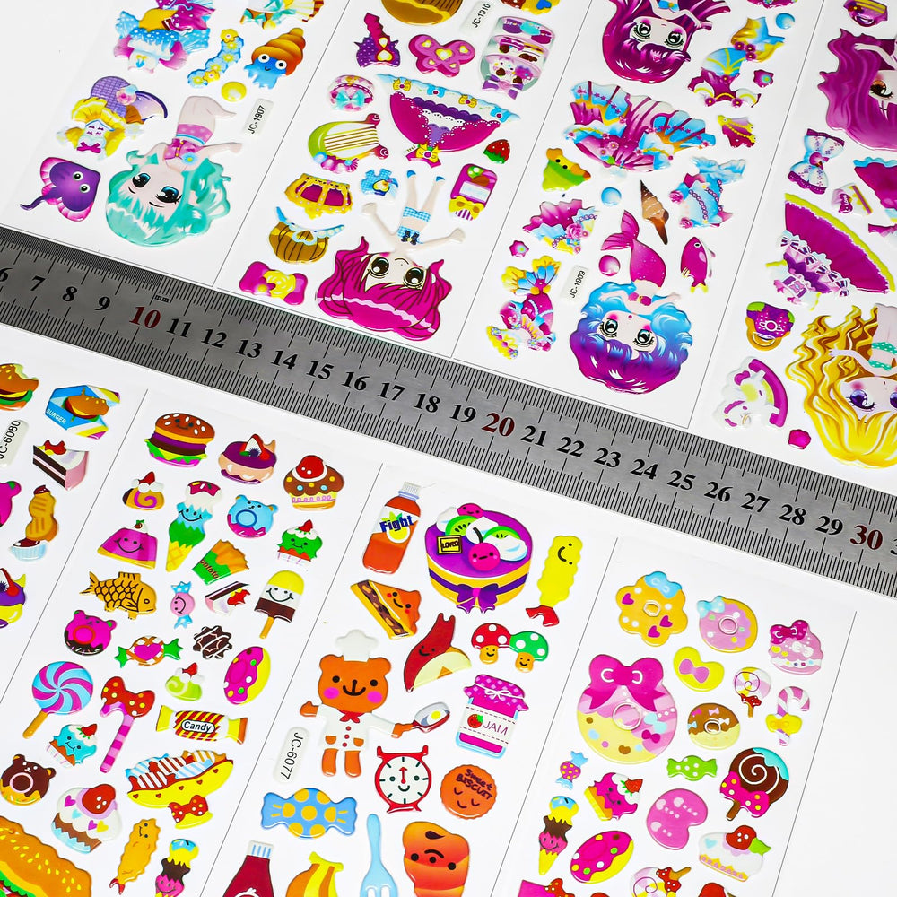 Meafeng 3D stickers fruits brighten learning and labeling activities