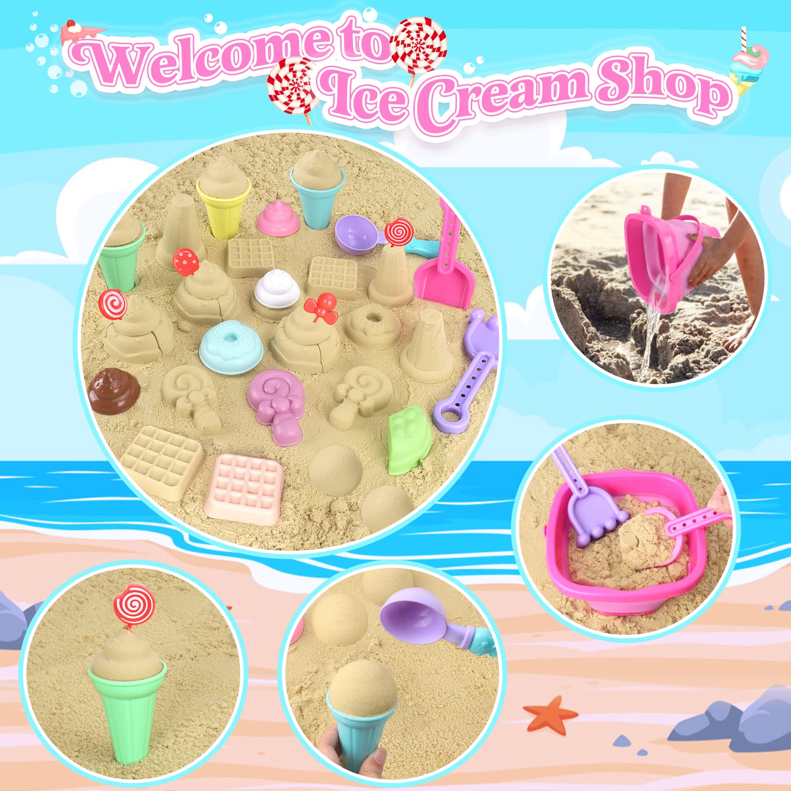 Meaicezli scoop-shaped shovel ideal for layered sand desserts