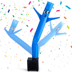Mealivos blue desk dancing inflatable tube guy adds energy to the workspace