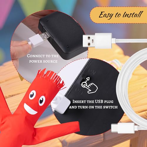 Mealivos mini wacky-waving tube guy dance—cheerful motion to brighten any workspace