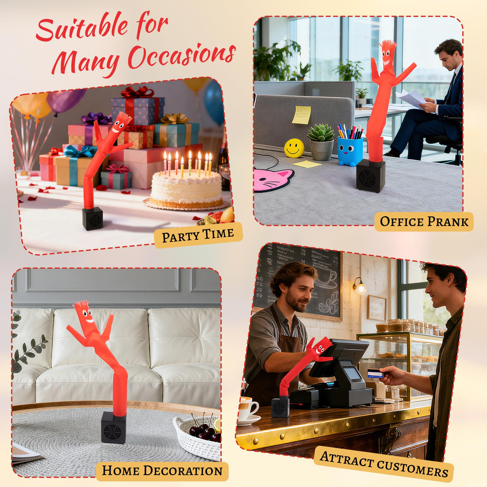 Mealivos store display tube guy—eye-catching prop for attention and curiosity