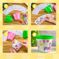 Meanplan durable plastic pots stay sturdy while you paint and arrange