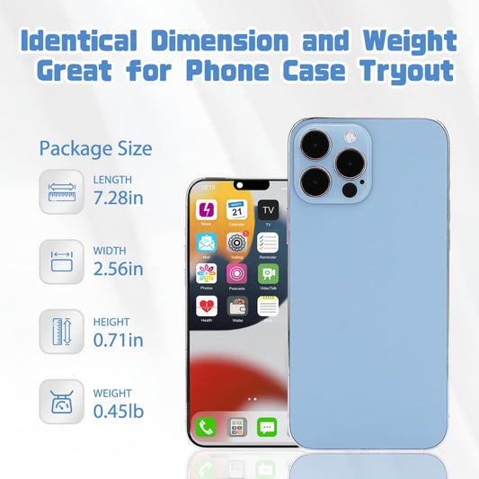 Mearar dummy fake phone blue colorscreen side view, perfect for store displays
