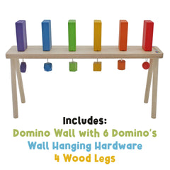 Wall-mount hardware and wooden legs shown for versatile play areas.