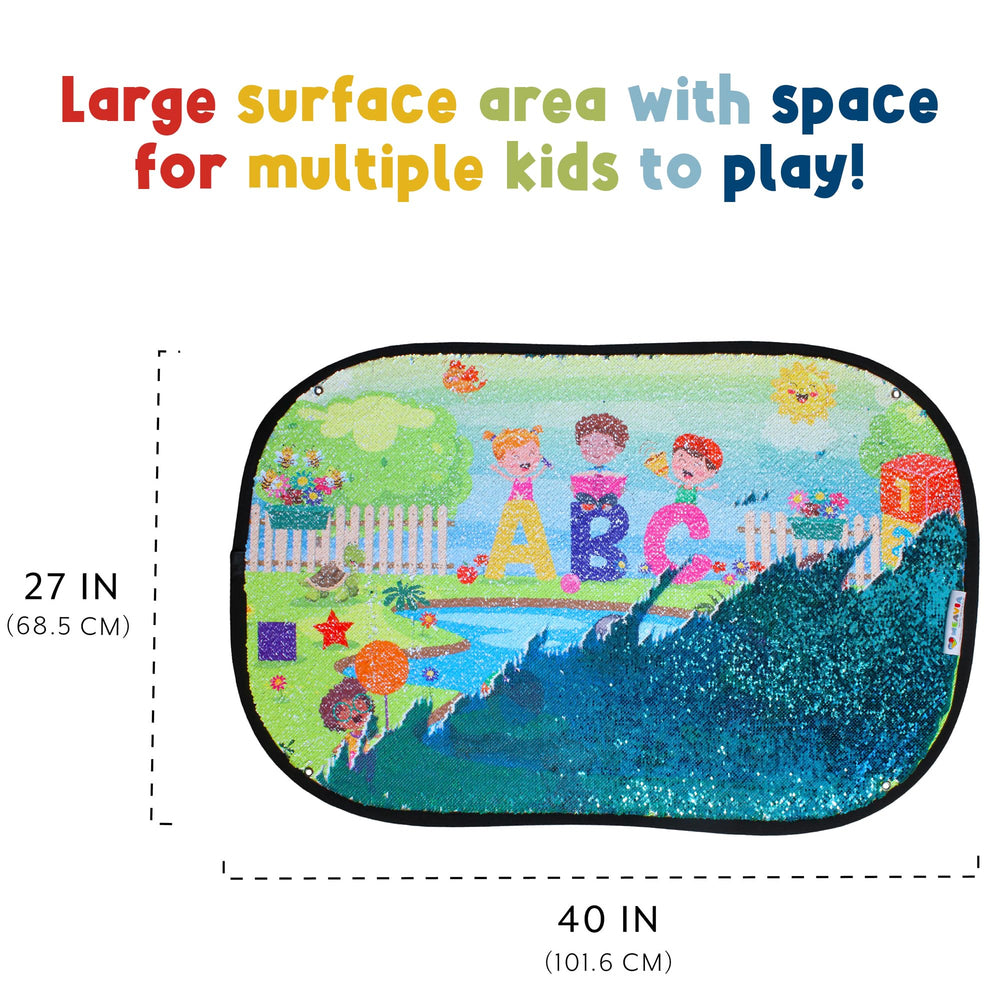 Meavia travel-friendly panel folds flat for storage or on-the-go fun.