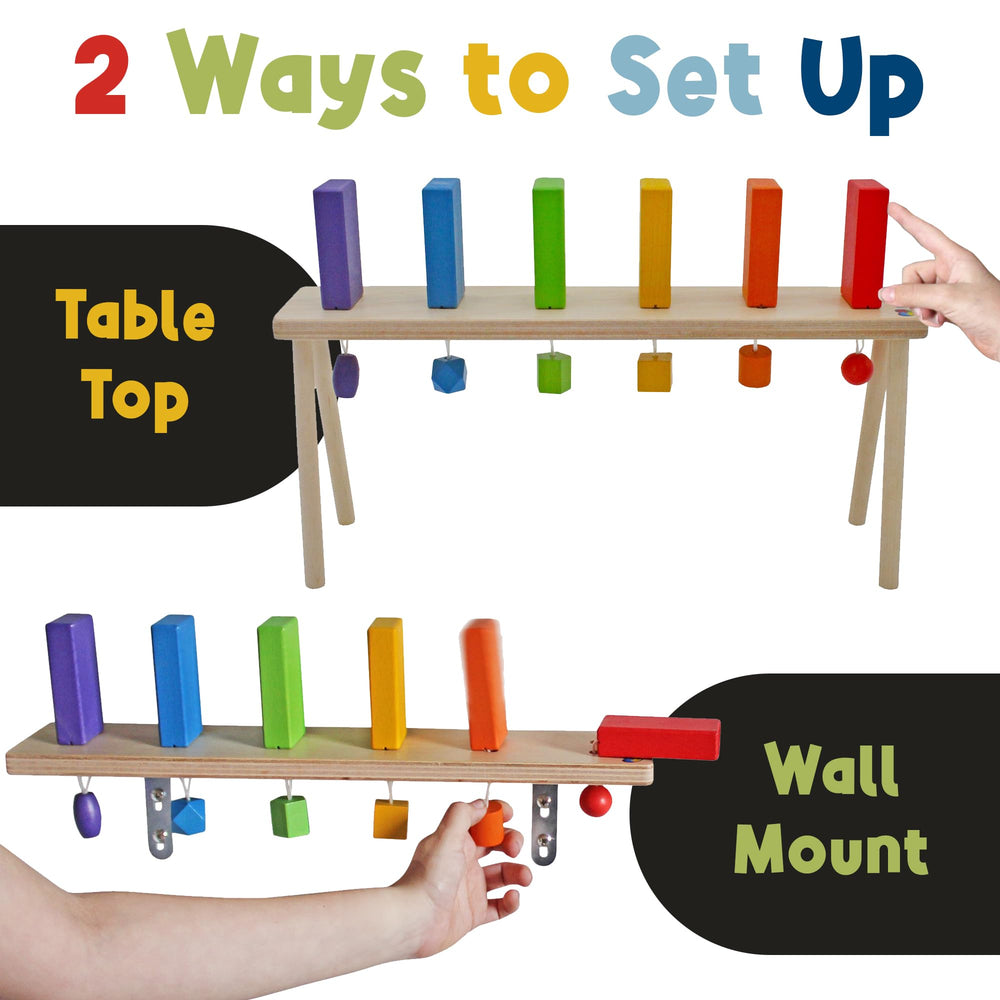 Close-up of MEAVIA colorful domino blocks highlighting tactile surfaces and bright colors.
