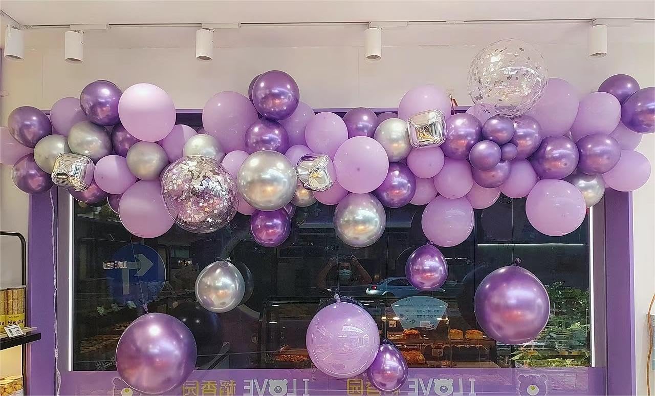 MEBAY 5-inch balloons bundle in four colors for detailed decor
