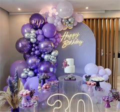 MEBAY chrome silver 12-inch balloons for reflective accents