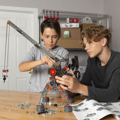 Meccano Super Construction 25-in-1 toolkit with real tools encourages hands-on experimentation.
