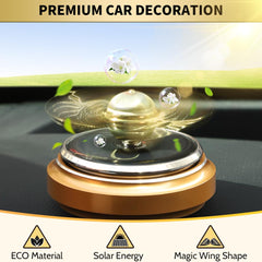 Mechaniker Golden Air Freshener on dashboard, rotating for eco-friendly ambiance.