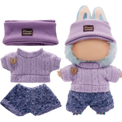 MechField Labubu 15cm outfit set in purple trend, enhances styling and imaginative play.