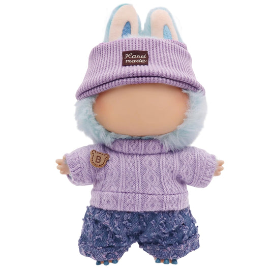 MechField Labubu 17cm outfit in purple trend, expands fashion options for dolls.