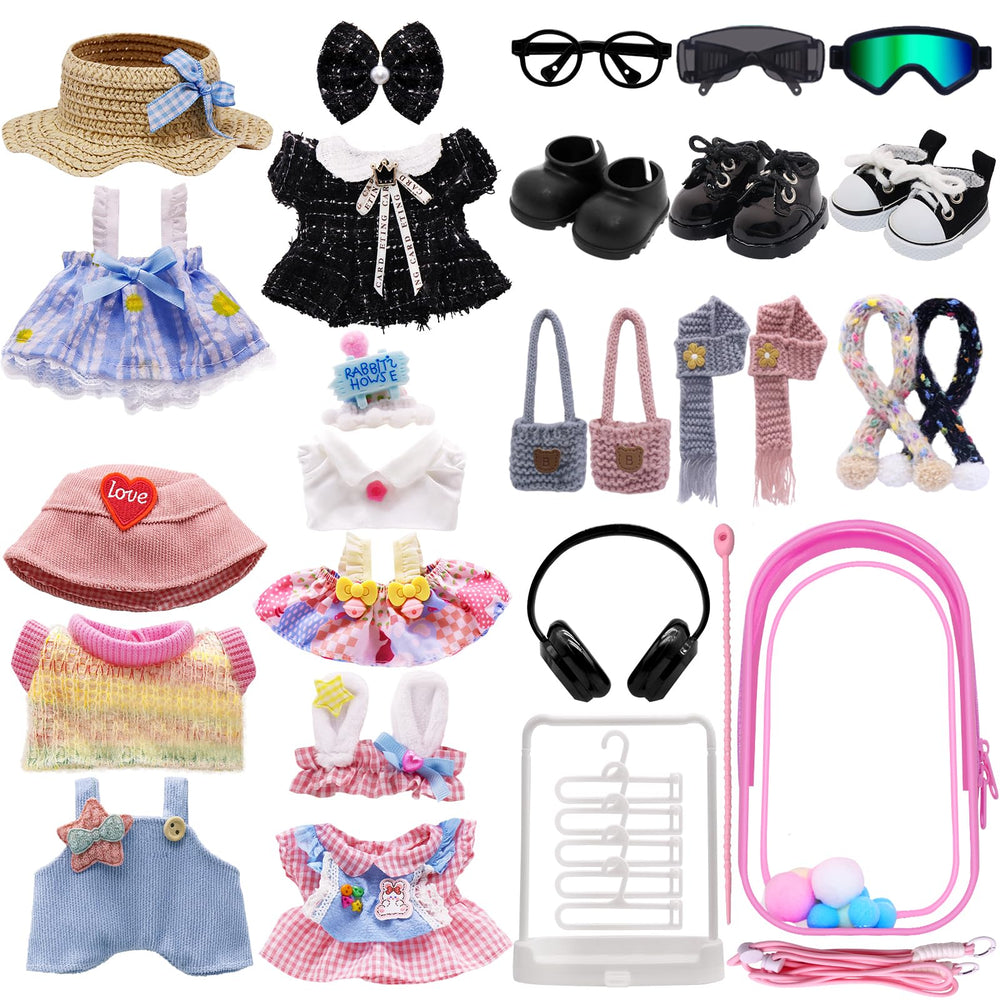 MechField Labubu 24-piece set with display bag for organized pretend-play outfits