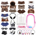 MechField Labubu outfits displayed in the storage bag for organized play.