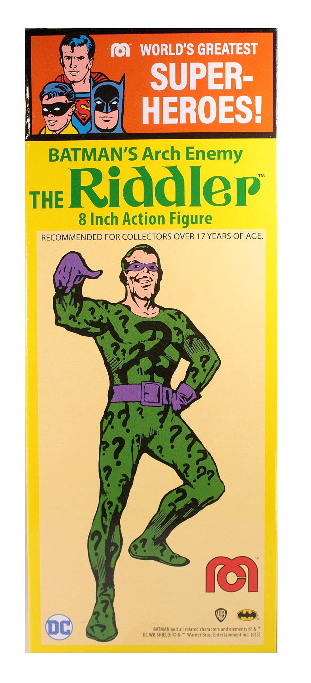 Mego Riddler 50th Anniversary 26-points articulation enables expressive poses