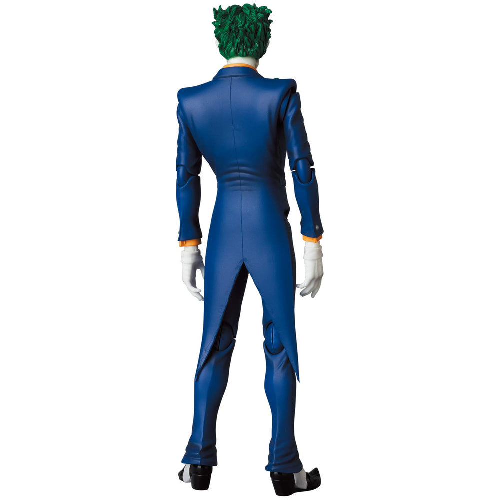 Close-up of Medicom Hush Joker Mafex vibrant green hair.