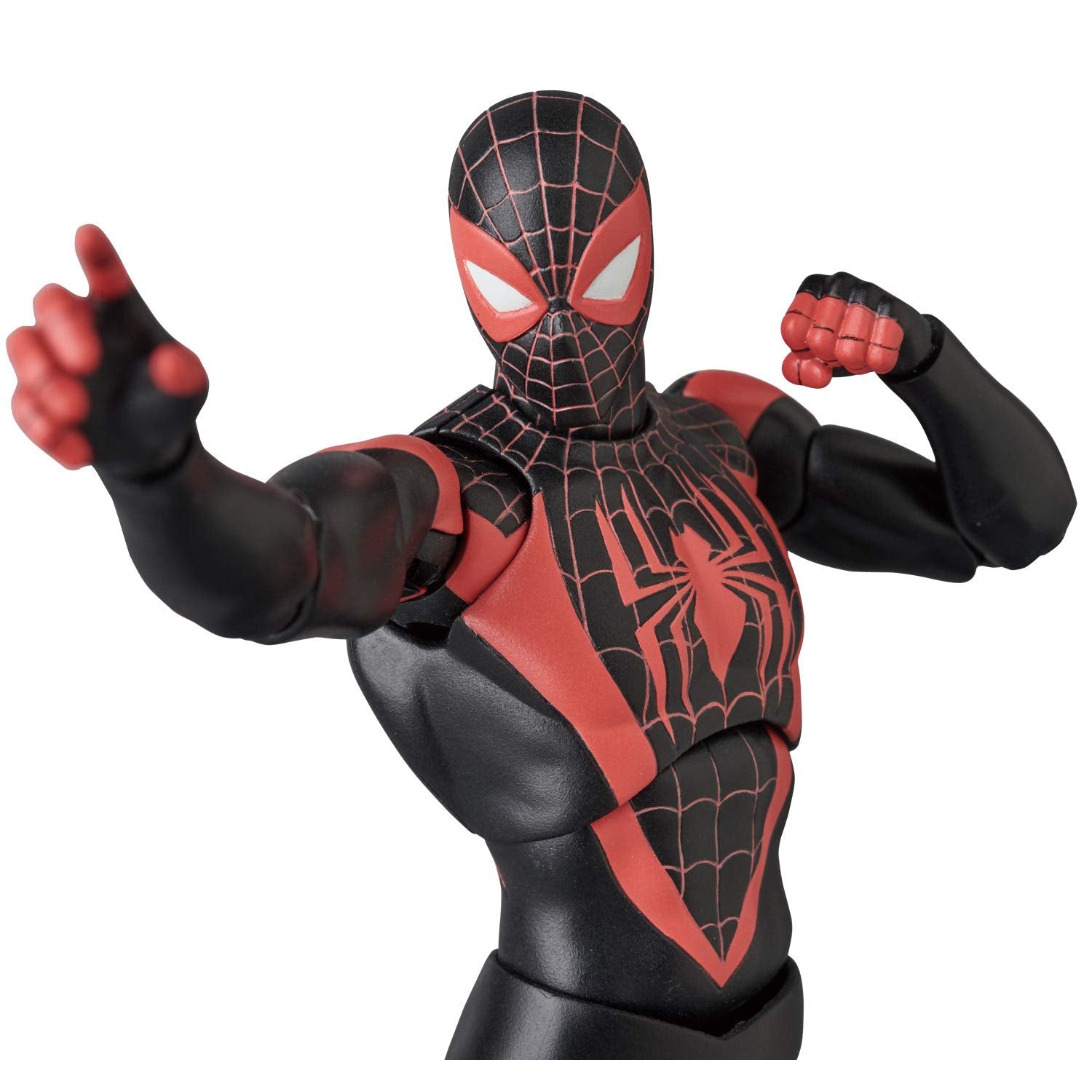 Medicom MAFEX Spider-Man Miles Morales Renewal Ver. web parts for dynamic action recreations