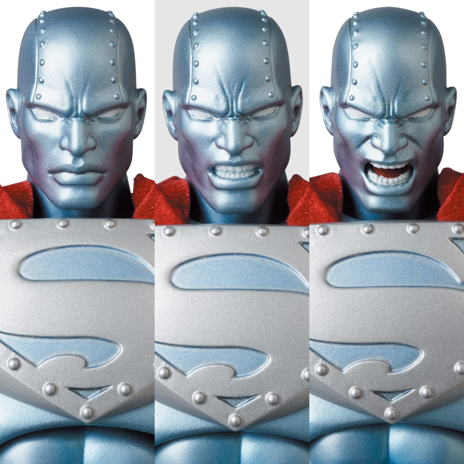 Medicom Steel Mafex three head parts offer varied expressions.