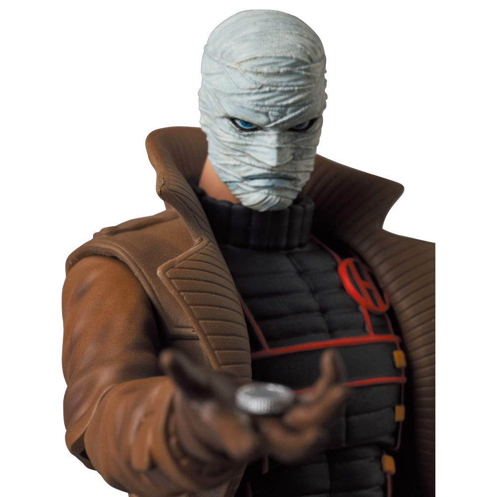 Closeup face sculpt of Batman Hush Mafex for authentic look